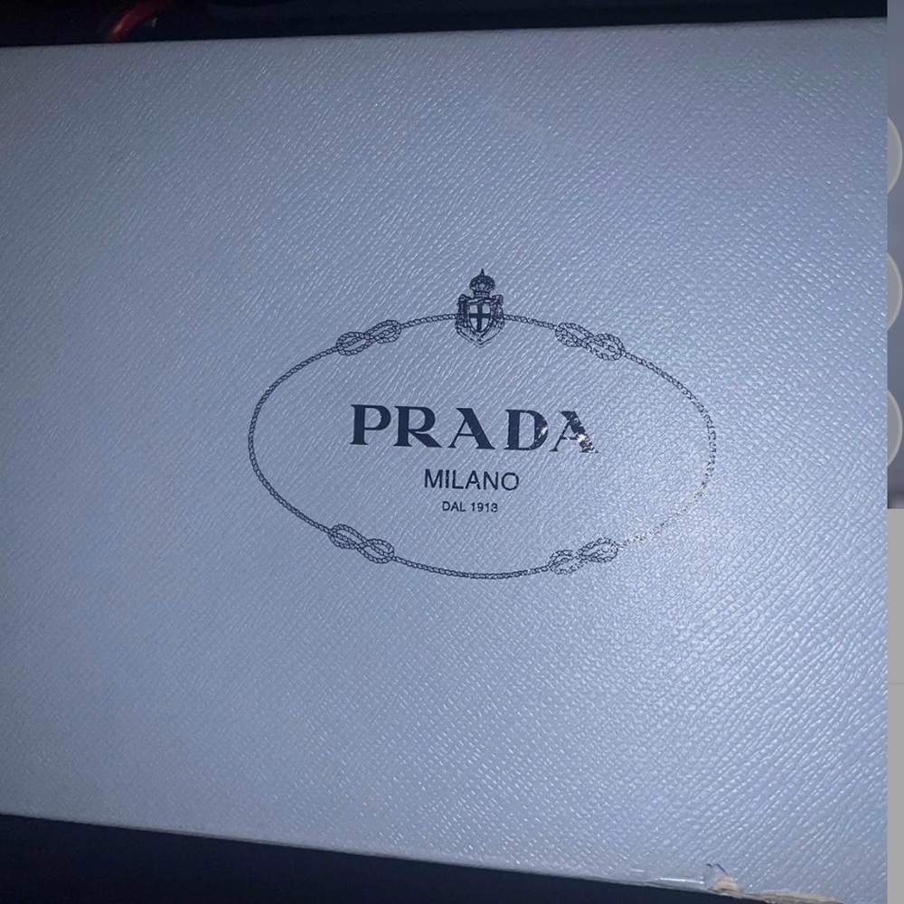 Prada Women's Cream and Red Heart Loafers - Picture 4 of 4